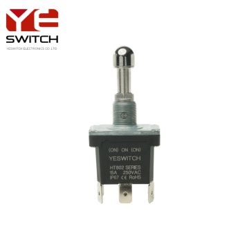 Industrial (ON)-ON-(ON) DP3T IP68 Toggle Switch
