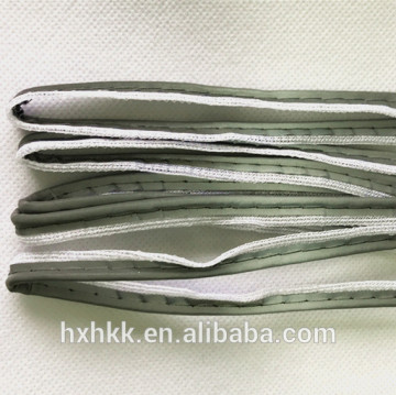 Reflective bias cord piping