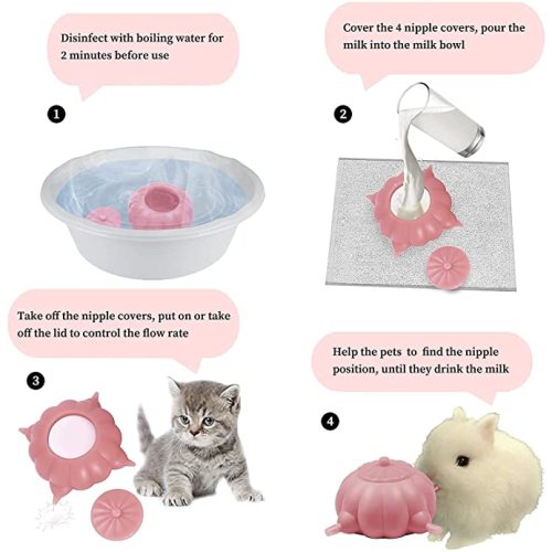 Pet Bubble Milk Bowl Silicone Puting Milk Feeder