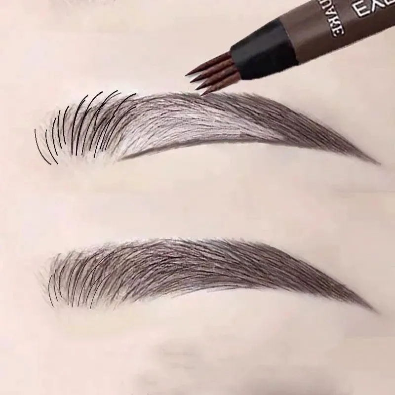 Eyebrow Pen Waterproof Fork Tip Eyebrow Pencil Long Lasting