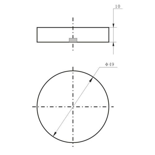 Disco piezo para sensor ultrasónico dual frecuencia