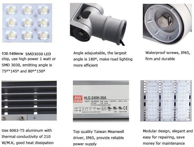 Ik10 High Power 300W LED Street Lamp Lighting with 5 Years Warranty