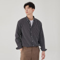 Grey Pinstripe Casual Formal High-count cotton Shirt