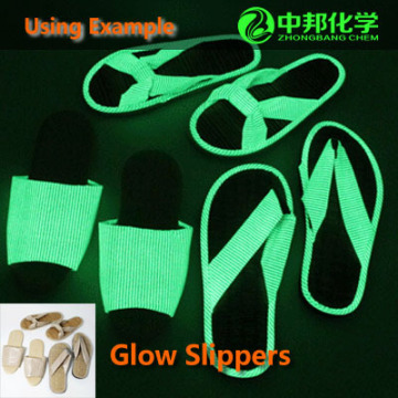 Glow in the dark slipper glow in the dark pigment