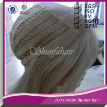 human hair grey mono wig, wig cosplay,monofilament wig cap