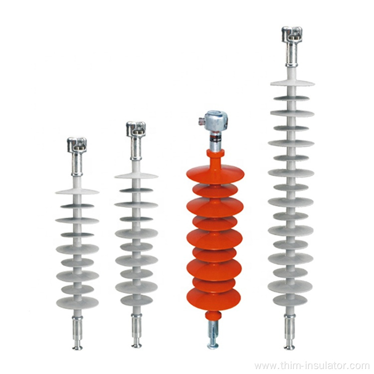 Ball and socket suspension insulator strings in overhead distribution line