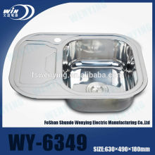 stainless steel kitchen sink with drain board
