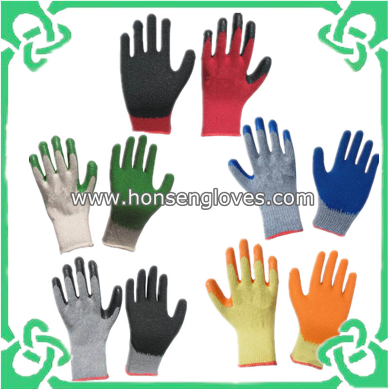 GS-102f Cotton Yarn Rubber Gloves (GS-102F)