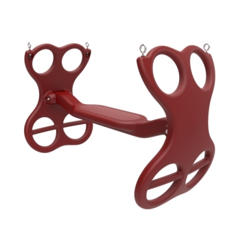 Double Rider Plastic Glider Swing with Hand Grips and Footrests