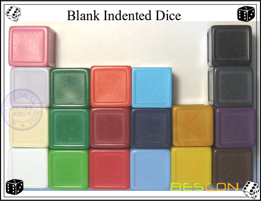 Colorful Blank Indented Dice-2