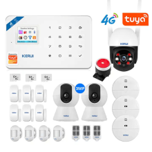 2024 Advanced Home Security: W184 4G WiFi GSM Alarm System with Alexa, Tuya Smart Camera, and Wireless Door Sensor Kit