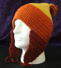 Jayne Hat TriColor hat with earflaps