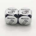 Personalized d6 Metal Food Sexy Dice Zinc Alloy