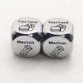 Personlig D6 Metal Food Sexig DICE ZINC ALLOY