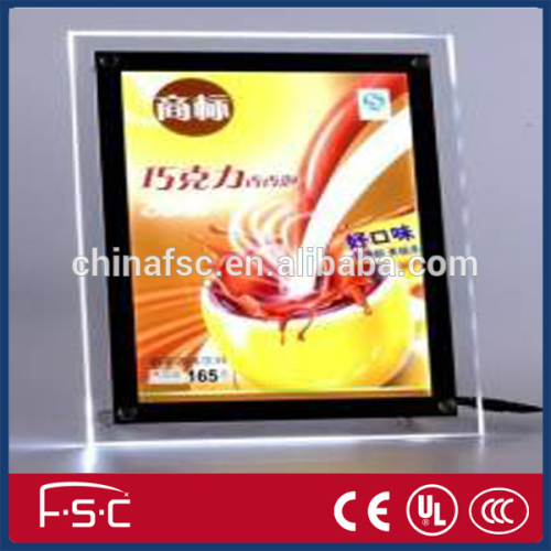 Digital sign led crystal light box with high quality acrylic