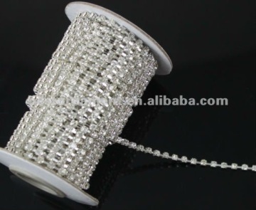 Silver Rhinestone Crystal Trim