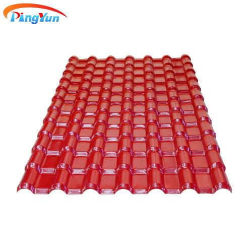 Anti corrosive plastic spanish roof tile asa pvc corrug roof tile for villa