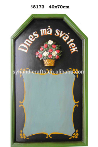 hotel furniture for sale,wall decoration,retro design menu board with flowers embossed,wood crafts