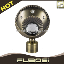 New design glass curtain rod end caps double curtain rod in China