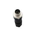 Male 4pin Field-wireable M12 T-Code Power Connector