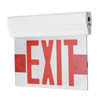 UL cUL Listed edge-lit direction Emergency Exit Sign