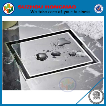 Square tile insert floor drain, concealed floor drain