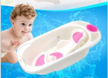 Big Size Infant Plastic Bathtub With Bath Bed