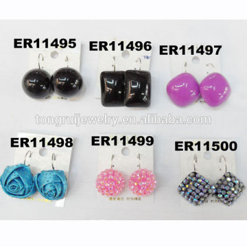 wholesale ladies resin crystal old fashion earrings