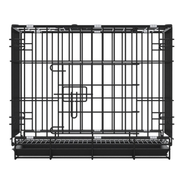 Convenient Lockable Dog Crate with Tray for Indoor Training