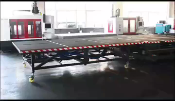 Automatically glass sucking and big arm overturning and small arm rising for glass cutting machine