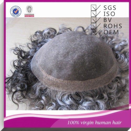 curly human hair toupee