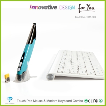 Multi-color keyboard and mouse combo with laser pointer & capacitance pen