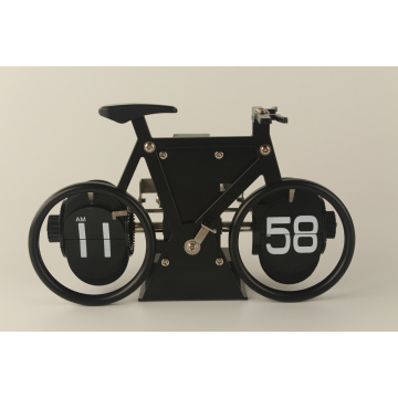 Luxury Black Bicycle Table Flip Clock