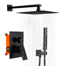 Accesorios de ducha negro grifo de pared batidora de baño