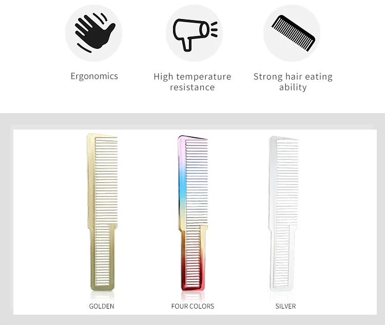 Rainbow Color Wholesale New Design Hair Comb for Salon Barber Hair Beauty Combing Hair Comb