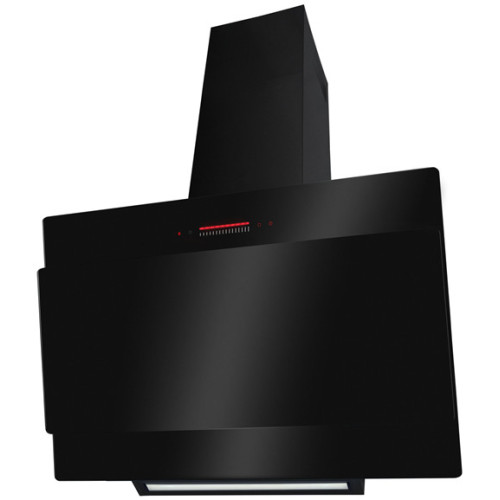 90 CM Chimney Hood Black Tempered Glass