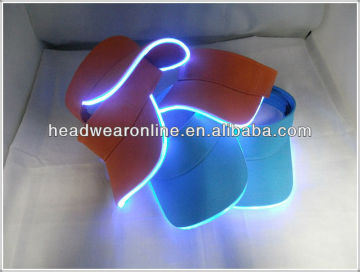 hot sale 2014 fiber optic sun visor caps and hats