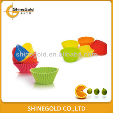 Colorful silicone molds for cakes