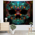 Schädel Tapisserie Spooky Skeleton Wandbehang Mandala Hippie Tapisserie für Wohnzimmer Schlafzimmer Home Wohnheim Dekor