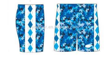 New design blue camo men's lacrosse shorts