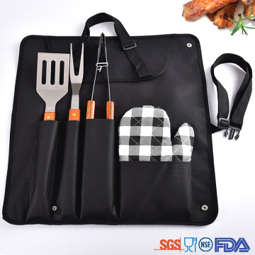 bbq tool set with glove