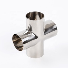 Stainless Steel Sanitary Clamped Pipe Fitting Cross
