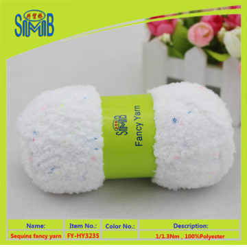 factory direct sale good material sequins fancy knitting wool multi color