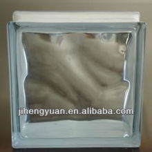 light blue cloudy glass block