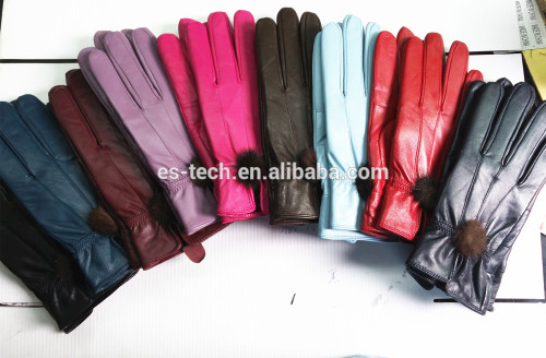 Lady'lether gloves fashion style