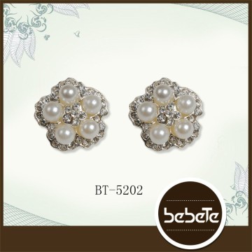 flower rhinestone crystal buttons for fur overcoat