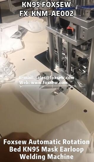 Semi-Automatic Rotation Bed KN95 Mask Ear-loop Welding Machine