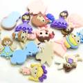 100 stks Leuke Miniatuur Meisjes Prinses Hars Plaksteen Cabochon Voor DIY Craft Versieringen