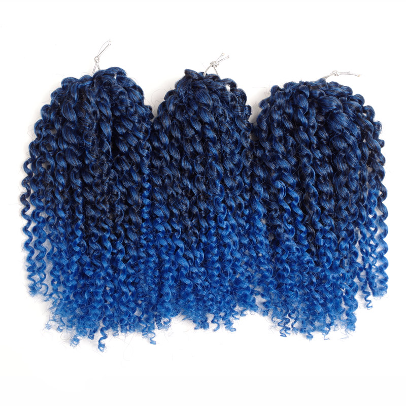 Hot sell  Synthetic Crochet Braids Curly Malibob Two Tone Braiding Hair Afro Kinky Braiding Hair wholesale