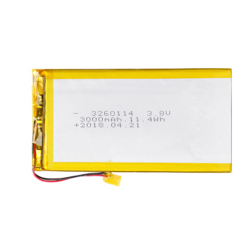 Commerce de gros 3260114 3.8V 3000mAh batterie au lithium polymère